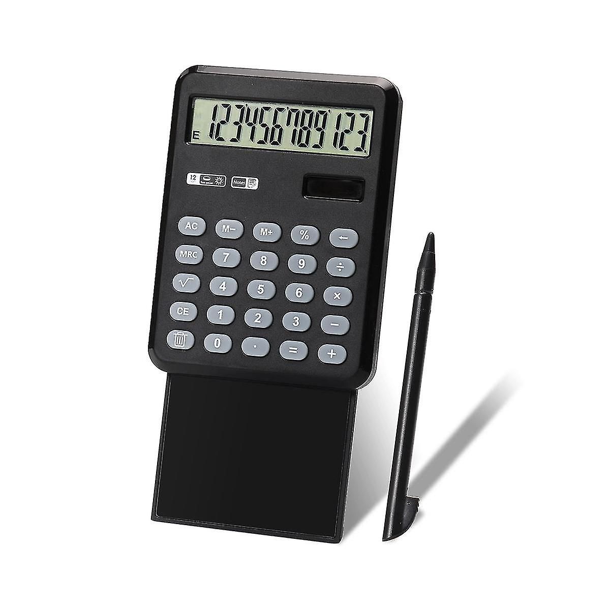 Calculatrice De Base Portable Dcriture Manuscrite Avec Bloc-Notes, Calculatrice De Poche De Bureau  12 Chiffres Pour Off