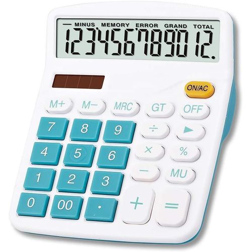 Calculatrice De Bureau  Grand cran Avec Batterie Solaire Double Puissance 12 Chiffres Calculatrice Financire Ddie  La Fonction Standard Calculatrice D'affaires De Bureau