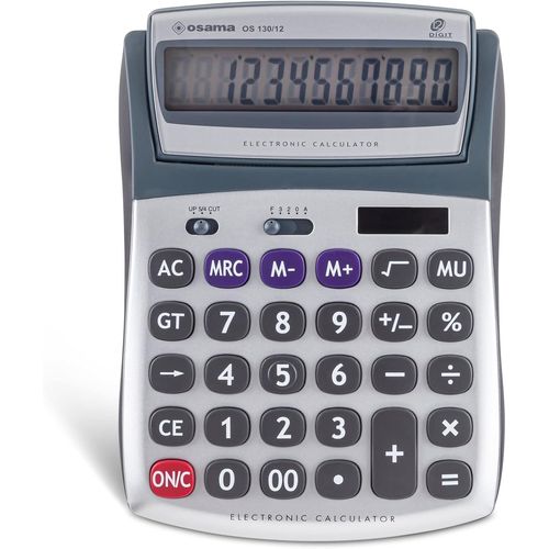 Calculatrice De Poche  10 Chiffres + cran Inclin, Calculatrice College, Lycee Et Bureau Avec Recharge Solaire, Calculette Idal Comme Fourniture Et Accessoire Bureau, Argent/Noir