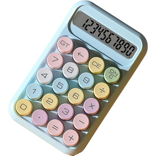 Calculatrice Mcanique  Bouton-Poussoir,cran Lcd  10 Chiffres,Calculatrice De Base Portable,Calculatrice De Bonbons Colors,Calculatrice De Bureau Pour tudiant Comptable.[V29]
