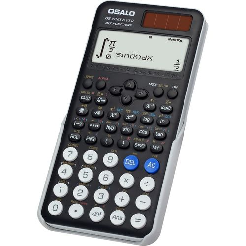 Calculatrice Scientifique,417,Fonction 10 + 2 Chiffres,Affichage crit,Calculatrice Solaire Et Batterie,tui De Protection Pour L'cole,Noir (Os 991es Plus 2me dition)