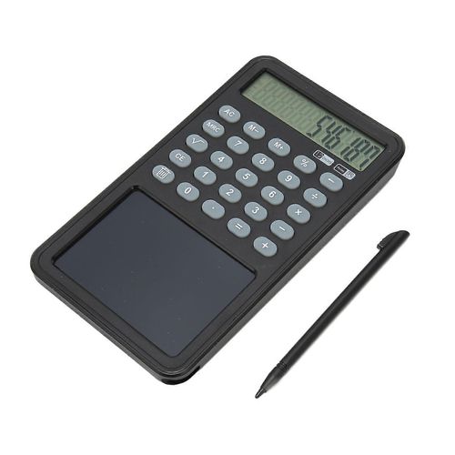Calculatrice Scientifique Avec Bloc-Notes 12 Chiffres Lcd Affichage Calculatrice Pour tudiant Professeur Bureau Lyce Noir