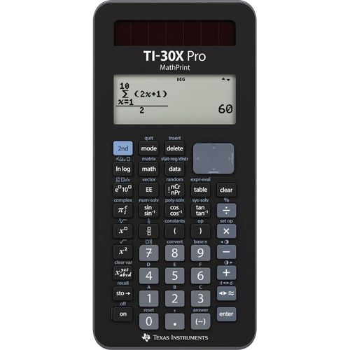 Calculatrice Scolaire Texas Instruments Ti-30x Pro Mathprint Noir  Pile(S), Solaire