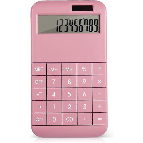 Calculatrice Standard De Base Calculatrice De Bureau  12 Chiffres Avec Grand cran Lcd Pour Le Bureau, Lcole, La Maison Et LEntreprise, Design Moderne - Rose