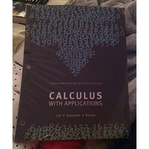 Calculus With Applications, Tenth Edition Custom Edition For University Of Arizona   de Ritchey  Format Broch 