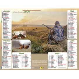 Calendrier almanach la poste 2024 chasse et pêche  Rakuten