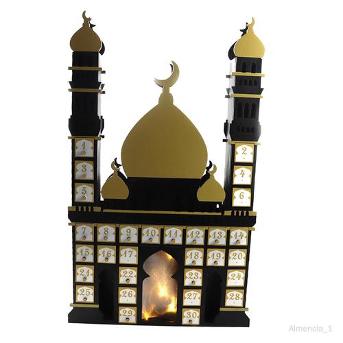 Calendrier De L' Du Ramadan Avec Dcoration Lumineuse Eid Mubarak Pour Noir