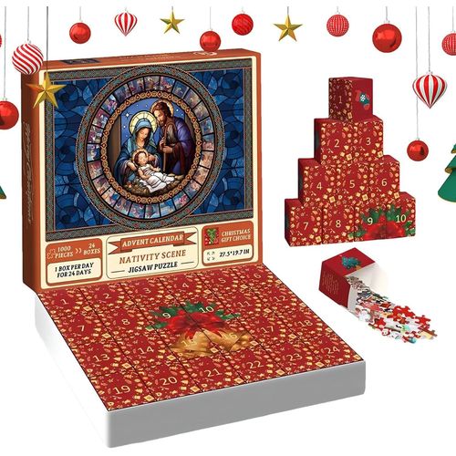 Calendrier De Puzzle De L?Avent De La Crèche Calendrier Du Compte À Rebours Puzzle Crèche