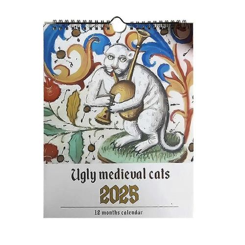 Calendrier Mdival Chat 2025 trange Chat Mdival Calendrier Mural 2025 Laide Chat Mdival Calendrier 12 Mois