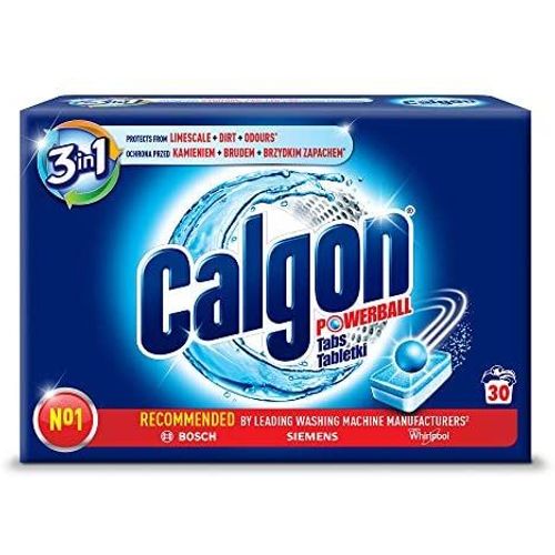 Calgon Comprims 2 en 1, adoucisseur d'eau contre le calcaire et la salet dans la machine  laver, 30 pices.