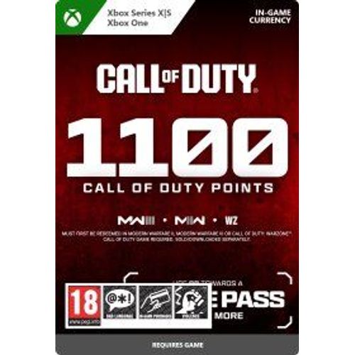 Call Of Duty Points - 1,100 (Extension/Dlc) - Jeu En Tlchargement