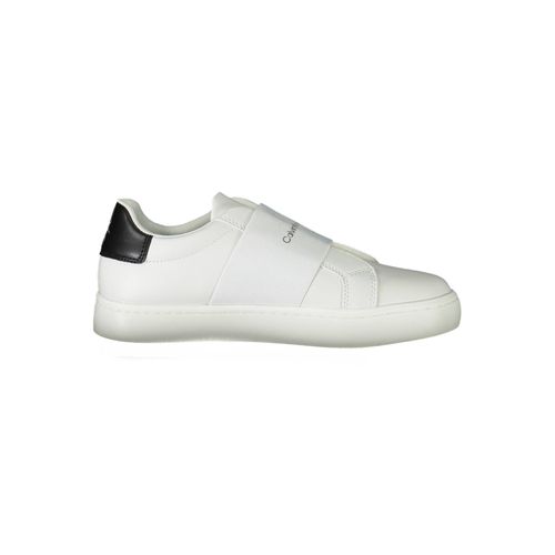 Calvin Klein Casual Cupsole Elastic Femme Baskets Mode Blanc - 38