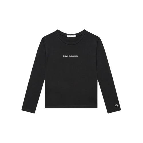 Calvin Klein Jeans T-Shirt Basique  Manches Longues Avec Logo Noir