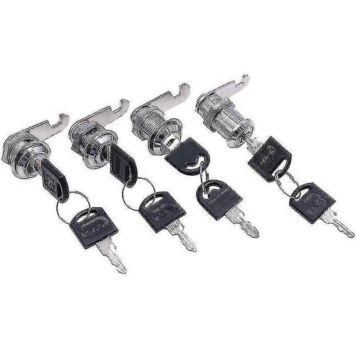 Cam Lock 25mm Keyed Alike Cabinet Lock Cabinet Drawer Cam Lock Avec Keys Security Cam Lock For Door Cabinet Mailbox Lockers (Couleur: Argent) (4pcs) High