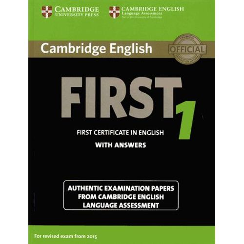 Cambridge English First 1 For Revised Exam From 2015 Student's Book With Answers    Format Broch 