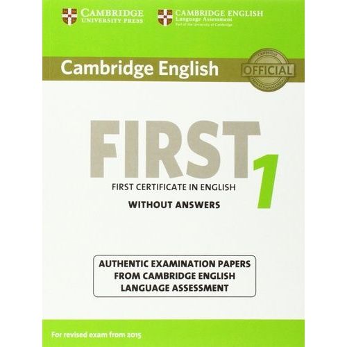 Cambridge English First 1 For Revised Exam From 2015 Student's Book Without Answers    Format Broch 