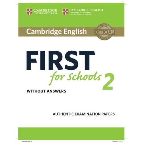Cambridge English First For Schools 2 Student's Book Without Answers    Format Broch 