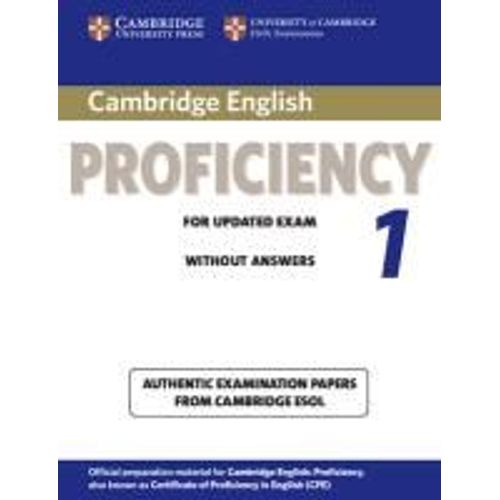 Cambridge English Proficiency 1 For Updated Exam Student's Book Without Answers    Format Broch 