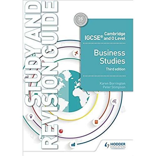 Cambridge Igcse And O Level Business Studies Study And Revision Guide   de Karen Borrington  Format Broch 