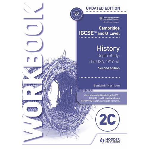 Cambridge Igcse And O Level History Workbook 2c - Depth Study: The United States, 1919-41   de Benjamin Harrison  Format Broch 