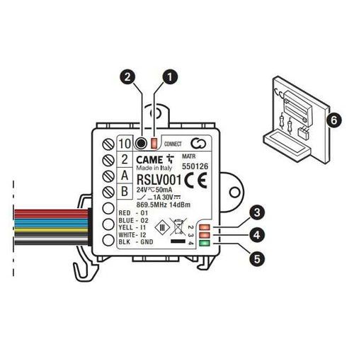 Came Module Slave Pour Automatismes Rslv001 806sa-0040