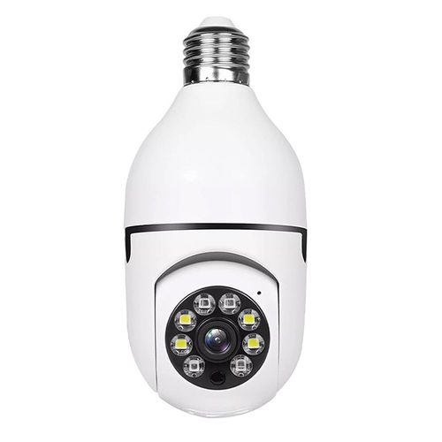 Camra Ampoule E27, Systme De Camra De Scurit 1080p Avec Wifi 2,4 Ghz, Surveillance  Domicile 360, Vision Nocturne, Audio Bidirectionnel, Dtection De Mouvement Intelligente