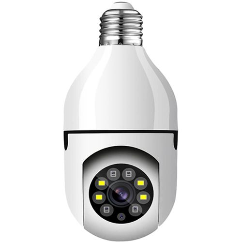 Camra D'ampoule E27, Camra De Scurit Ptz Sans Fil 1080p Avec Connecteur De Bulbe E27, Panoramique De 360 Degrs, Suivi Automatique De Mouvement, Vision Nocturne, Audio  Deux Voies