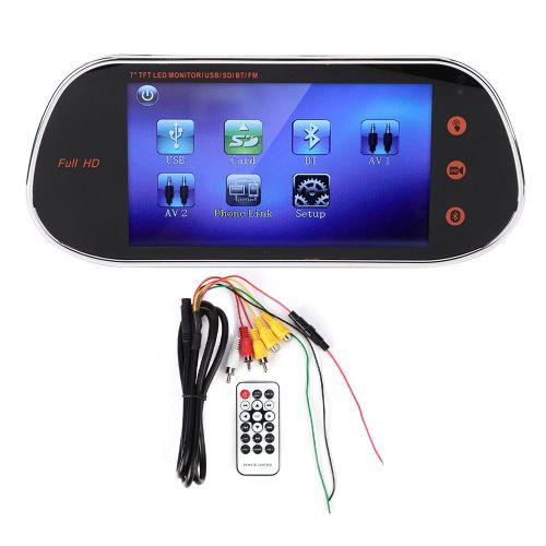 Camera De Recul 7 Pouces Dvr 1080p Hid Ecran Tactile Vision Nocturne Avec Telecommande Bluetooth Mp5