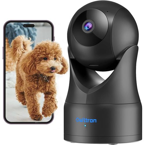 Camra De Scurit Intrieure Panoramique 2,4 G Pour Moniteur De Bb - Camra De Scurit Pour Chien Avec Vue Rotative  360 , Audio Bidirectionnel, Dtection Intelligente, Vision Nocturne
