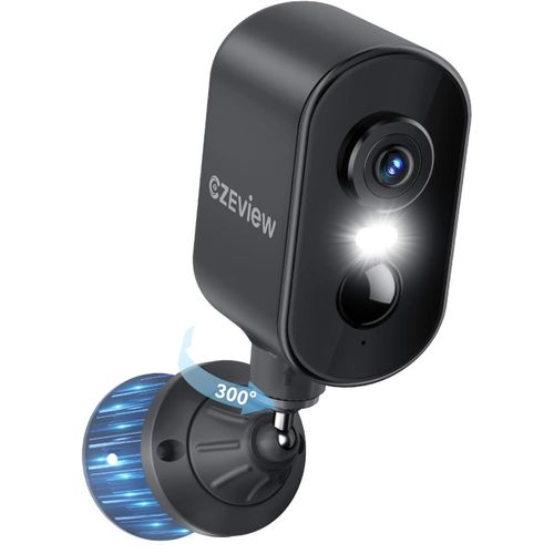 Camra De Surveillance Extrieure 2k Batterie, Montage Magntique, 300 Ptz Horizontal, Dtection De Mouvement, Wlan Camra De Surveillance Extrieure/Intrieure Sans Fil, 2.4g (No[Cam6260356]