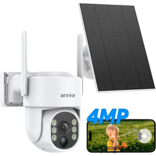 Camra De Surveillance Extrieure 4 Mp, Camra De Surveillance Extrieure, Batterie Solaire, Ptz Wlan Camra De Surveillance Extrieure Avec Panneau Solaire, Audio Bidirectionnel[Cam6261087]