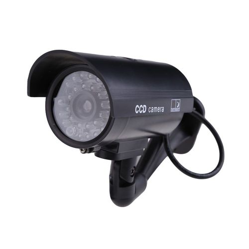 Camra De Surveillance Factice En Matriau Abs, Fausse Camra De Nuit, Usage Intrieur Et Extrieur, Lumire Led Clignotante