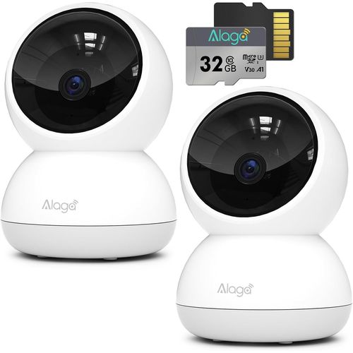 Camra De Surveillance Intrieure 3k, 360, Wifi 2.4g/5g, Ai Dtection De Mouvement, Vision Nocturne, Audio Bidirectionnel, Compatible Avec Alexa Et Google Assistant, Carte Tf 32 Go Incluse