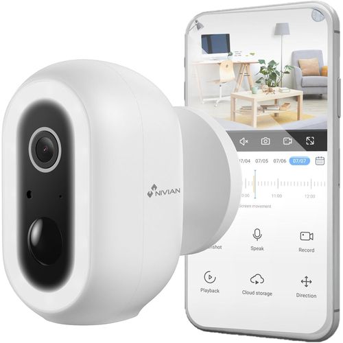 Camra De Surveillance Wifi Extrieure 2k Avec Batterie | Camra De Scurit Pir Avec Dtection Humaine, Vision Nocturne Couleur, Audio Bidirectionnel, Sirne Et Led, App Smart 04[Cam6261076]