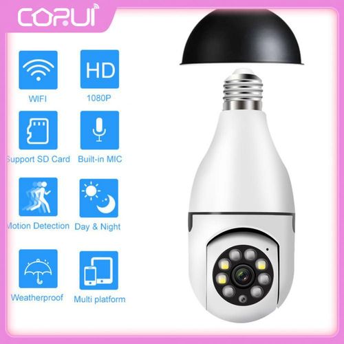 Camra De Surveillance Wifi Intelligente, Prise En Charge De La Lecture  Distance Locale, Ampoule Adapte  Diverses Occasions, Prise En Charge Wi-Fi 2.4ghz
