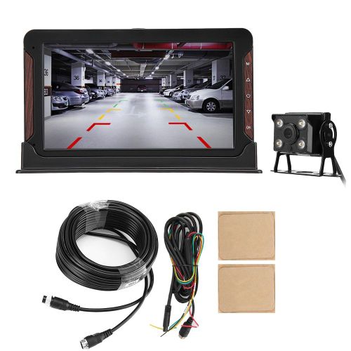 Camera De Tableau De Bord 7 Pouces 1080p 170 Grand Angle Vision Nocturne Double Objectif Enregistreur De Vue Arriere De Voiture