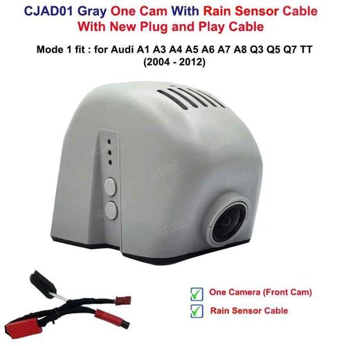 Camra De Tableau De Bord Hd Pour Audi,Dvr De Voiture,Audi A4 B8 B9 A3 8v 8p A5 A6 C7 A7 A8,Audi Q5 Q7 Q3 Q8 Q2 Tt Rs3 Rs4 Rs5 Rs7 S3 S4 S5 S6 S7 S8 - Type Ad01 Gray One Rain-64gb