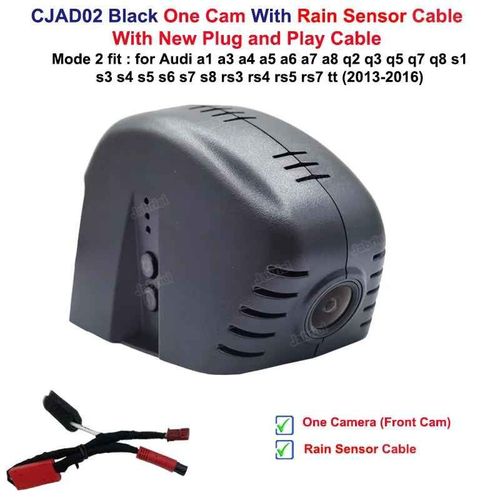 Camra De Tableau De Bord Hd Pour Audi,Dvr De Voiture,Audi A4 B8 B9 A3 8v 8p A5 A6 C7 A7 A8,Audi Q5 Q7 Q3 Q8 Q2 Tt Rs3 Rs4 Rs5 Rs7 S3 S4 S5 S6 S7 S8 - Type Ad02 Black One Rain-64gb