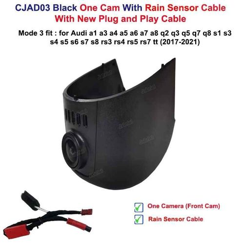 Camra De Tableau De Bord Hd Pour Audi,Dvr De Voiture,Audi A4 B8 B9 A3 8v 8p A5 A6 C7 A7 A8,Audi Q5 Q7 Q3 Q8 Q2 Tt Rs3 Rs4 Rs5 Rs7 S3 S4 S5 S6 S7 S8 - Type Ad03 Black One Rain-64gb