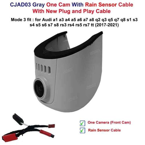 Camra De Tableau De Bord Hd Pour Audi,Dvr De Voiture,Audi A4 B8 B9 A3 8v 8p A5 A6 C7 A7 A8,Audi Q5 Q7 Q3 Q8 Q2 Tt Rs3 Rs4 Rs5 Rs7 S3 S4 S5 S6 S7 S8 - Type Ad03 Gray One Rain-64gb