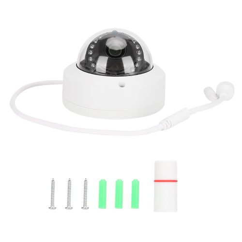 Camera Dome Ip Poe Integree, 15 Lumieres Infrarouges, Vision Nocturne, Cmos En Metal, Pour Exterieur Et Interieur, Ircut (2 Mp)