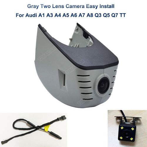 Camra Dvr De Voiture Hd 1080p Pour Audi,Camra De Tableau De Bord Pour Audi A1 A3 A4 A5 A6 A7 A8 Q2 Q3 Q5 Q7 Q8 S1 S3 S4 S5 S6 S7 S8 Rs3 Rs4 Rs7 Tt 2013-2016 - Type Gray Two Cam New-32gb