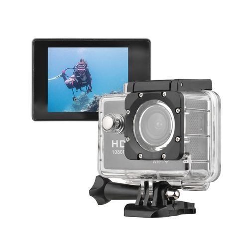 Camra tanche avec cran LCD 2 pouces, Wi-Fi intgr, vido 1080p, photos 12 MP et kit de montage.