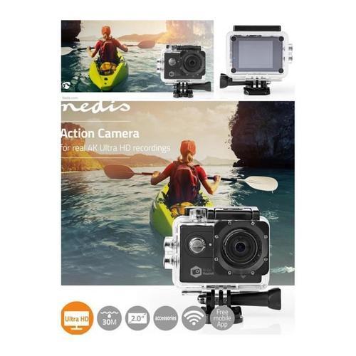 Camra sport Type GOPRO 4K 60fps 16 MPixel + Support tanche 30.0 m 90 min Wi-Fi pour Android / IOS.