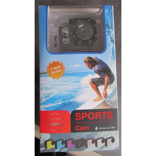 Camera sports - Sports cam Full HD 1080p waterproof 30 m - 2 -inch ...