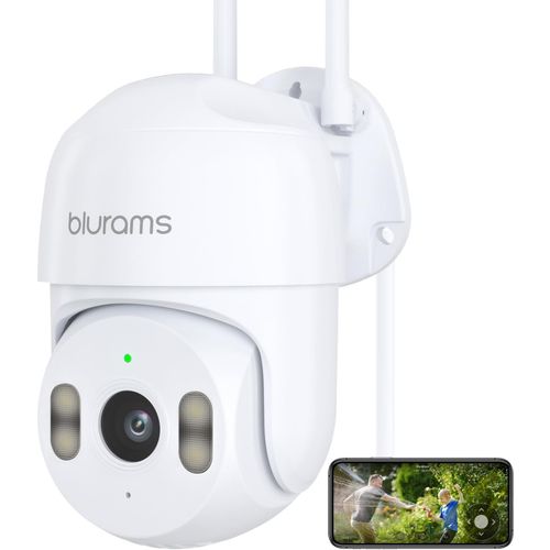 Camra Surveillance Wi-Fi Extrieure 2k, Ptz Camra Ip Exterieur, 360 Camera Wifi Avec Suivi De Mouvement, Audio Bidirectionnel, Vision Nocturne Couleur 15m, Alarme Sirne, Ip66 tanche