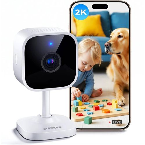 Camera Surveillance Wifi Interieur Avec Ir-Vision Nocturne, Dtection De Mouvement Et Son, Sirne, Audio Bidirectionnel, Micro Sd/Stockage Cloud