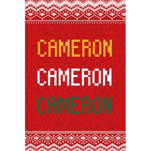 Cameron: Personalized Writing Journal For Men Christmas Themed, Multi Colored (Custom Name Journal, Blank Journal, Write In Notebook, Knitted Pattern) Of Size 6x9 100 Pages For Cameron   de Publishing By Lucas, Name Personalized  Format Broch 