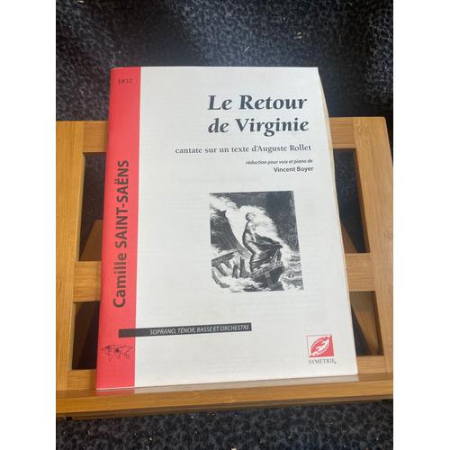 Camille Saint-Sans Le Retour De Virginie Partition Chant Piano Ed. Symtrie