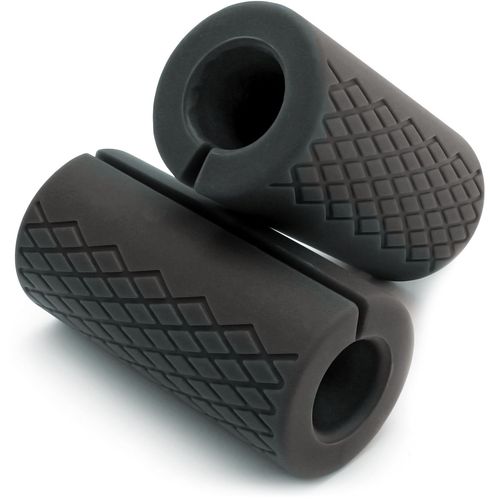 Campteck U6816 Bar Grip Silicone pais Barre & Haltres Musculation - Augmentez La Taille Des Bras, Biceps, Triceps, Avant-Bras Et La Force De Prhension - Lot De 2 (Noir)